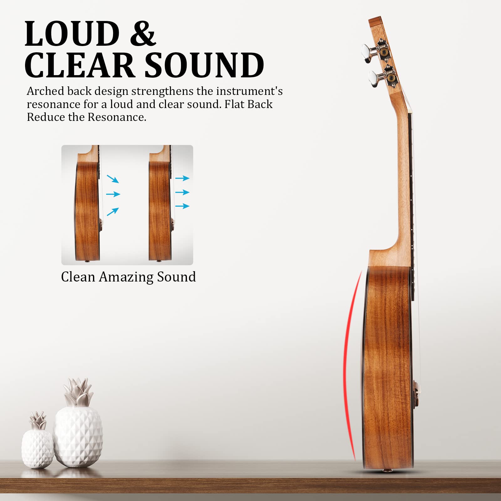 未使用品　HRICANE コンサート ウクレレ UK-23 Amazon.com: Hricane Concert Ukulele 23 inch UKS-2, 4 Strings